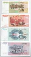Jugoszlávia 1991. 100D + 500D + 1000D + 5000D T:UNC
Yugoslavia 1991. 100 Dinara + 500 Dinara + 1000...