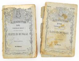 Ipolyi Arnold: Veresmarti Mihály XVII. századi magyar iró élete és munkái. I-II. köt. Korrajz a hitujitás idejéből. Házi Könyvtár XVIII-XIX. Bp., 1875., Szent István-Társulat, (Athenaeum-ny.), XX+320 p., 321-692 p. Kiadói papírkötés, sérült borítóval, gerinccel és kötéssel, foxing foltos lapokkal.