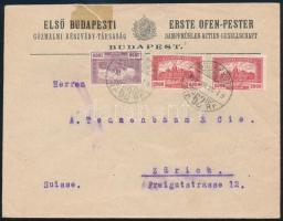 1925 Levél 5000K bérmentesítéssel Zürichbe