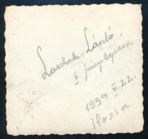 1939 Harckocsi felvidéki bevonuláskor, fotó, 6×6 cm