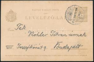 1912 Levelezőlap &quot;ARAD-SZEGED&quot; vasúti mozgóposta bélyegzéssel