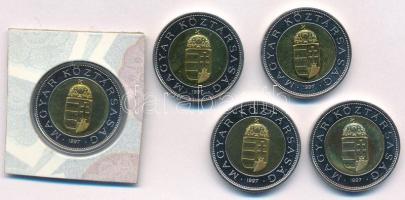 1997. 100Ft (5x) forgalmi sorból T:UNC,AU patina