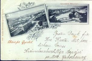 1898 Győr vasútállomással (EB)