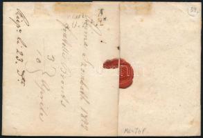 1842 Levél 14kr portóval "R.SZOMBATH" - Verona. Ex Povera