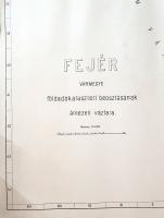 [Térkép] Fejér vármegye földadókataszteri beosztásának átnézeti vázlata. Méretarány: 1:144 000. (191...