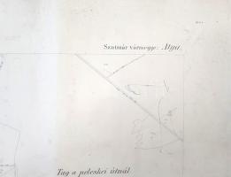 [Térkép] A Szatmár vármegyei Atya község határának tagosítási térképe: Belterület és peleskei, daróc...