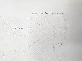 [Térkép] A Szatmár vármegyei Szamosdob község déli határának tagosítási térképe: Kenderföldek és ura...