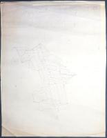 [Térkép] Szentendre város kéziratos kiosztási vázrajza. Boldogtanya, I. ütem. Méret: 1:2 880. (1968)...