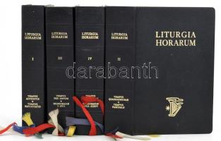 Liturgia Horarum iuxta ritum romanum I-IV. (Teljes) Typis Polyglottis Vaticanis, 1974. Aranyozott egészbőr kötésben, szövet könyvjelzőkkel, szép állapotban, eredeti kiadói dobozokban.