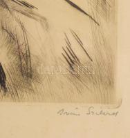 Iván Szilárd (1912-1988): Anya. Színezett rézkarc, papír, jelzett, üvegezett fakeretben, hátoldali ü...