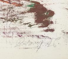 Rubint Ávrahám Péter (1958-): Erdőrészlet, 2001. Olaj, vászon, jelezve jobbra lent, a hátoldalán aut...