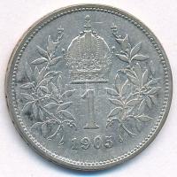 Ausztria 1905. 1K Ag "Ferenc József" T:VF 
Austria 1905. 1 Corona Ag "Franz Joseph&q...