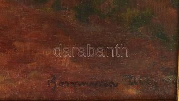 Boromisza Tibor jelzéssel: Ősz. Olaj, vászon. Javított, dublírozott. Dekoratív fakeretben, 75×78,5 c...