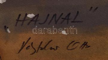 Vágfalvi Ottó (1925-2015): "Hajnal" (Balaton). Olaj, farost, jelezve jobbra lent. Hátoldal...