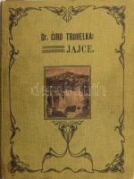 Ciro Truhelka: Die Königsburg Jajce. Geschichte und Sehenswürdigkeiten. Sarajevo, 1904., J. Studnicka, 79 p. Német nyelven. Fekete-fehér fotókkal illusztrált. Kiadói szecessziós egészvászon-kötés, kissé kopott borítóval, a hátsó borító kissé foltos, kissé foltos, az elülső szennylap kijár, ajándékozási bejegyzéssel. (Feltehetőleg a város polgármesterétől (gradonacelnik.))