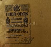 cca 1910 Katona kitüntetésekkel, keményhátú fotó Uher Ödön budapesti műterméből, 21×13 cm