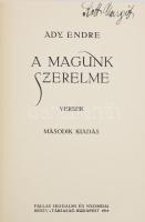 Ady Endre: A magunk szerelme. Versek. Bp., 1919, Pallas, 120+(4) p. Második kiadás. Kiadói papírköté...