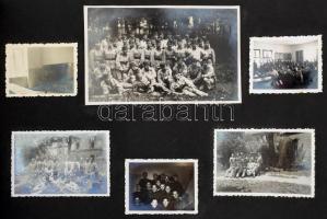 Fotóalbum mintegy 90 fotóval cserkész, katona, Budapest, stb. fotókkal