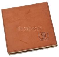 1989. "48. UITP Kongresszus - BKV / Budapest" öntött bronz plakett eredeti bőr tokban (48x...