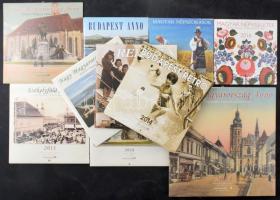 16 db modern bontatlan képeslapos naptár: Erdély, Felvidék, Székelyföld, Nagymagyarország, Európa, Budapest Anno / 16 modern unopened postcard calendars