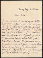 cca 1910 Zita magyar és cseh királyné, osztrák császárné, született Zita Bourbon-parmai hercegnő (1892-1989) részére írt levél volt iskolájából, a Zangbergi nőiskolából. Zita a szalezianus apácák híres zangbergi intézetébe járt, ahol iskolatársaival, iskolájával később is fenntartotta a kapcsolatot. Francia nyelvű levél az iskola életéről szóló hírekkel, két beírt oldalon.