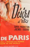 Casino de Paris plakát, hajtott, 56×38 cm