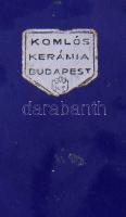 Komlós Kerámia Budapest gyermekfigurás könyvtámasz pár, jelzett, kis kopással, darabja 15x15 cm