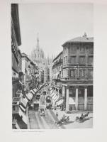 cca 1900 Ricordo di Milano, városképeket tartalmazó album, feliratozva, szecessziós borítóval, borít...