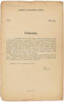 1912 Budapest Székesfőváros tanács által összeállított lista tanárok fizetéséről, közte több neves személyiséggel: Kaffka Margit, Gragger Róbert, Patai József, Benkhárd Ágost, Edvi-Illés Jenő, Turmayer Sándor, gr. Festetics Pál stb. 29 p., kissé sérült.