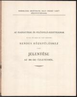 1911 Marosludas-Beszterczei helyi érdekű vasút Rt. jelentése. Bp., 1912, Löbl Mor Könyvnyomdája. Kia...