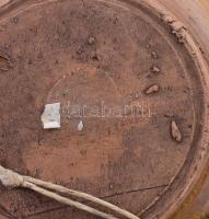 Tányér. Mázas cserép XIX. sz. kézzel festett, hibátlan d: 20 cm