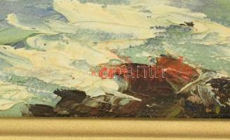 Leonore Constable (1906-2005): Vitorlás. Olaj, vászon. Jelezve jobbra lent. Dekoratív keretben. 12,5...