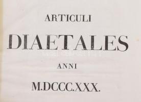 1830 - 1844 A reformkor 1830-1844 közötti törvényeinek hiteles kiadásai az uralkodó magánlevéltárábó...