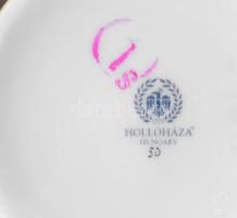 Hollóházi Jurcsák László által tervezett váza: Női fejek. Matricás, jelzett, hibátlan, d: 11 cm, m: ...