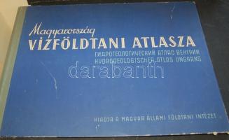 Nagyméretű Magyarország vízföldtani atlasza a Magyar Állami Földtani Intézet kiadásában, jó állapotb...