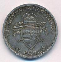 1938. 5P Ag "Szent István" T:XF több pici ph., patina
Adamo P8.1