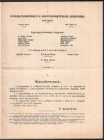 A Kőszeg-Szombathelyi Vasút Rt. 1912. évi XXX. évi rendes közgyűlésnek napirendje. H.n.., 1912, Feig...