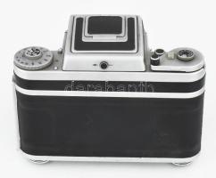 Pentacon Six TL fényképezőgép Carl Zeiss MC Biometar 2,8/80 objektívvel, bőr tokkal. + gyűrűkkel