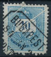 1881 10kr dupla papírránccal / double paper crease