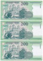 2007. 200Ft (3x) sorszámkövetők (FC 1883204 - FC 1883206)
T:UNC