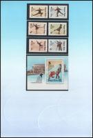 1988 Műkorcsolya VB bélyegszett benne fogazott és vágott sor + blokk + ajándék blokk (29.500)