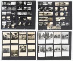 cca 1940 Kolozsvár és környéke, kb 60 db fotó albumlapokon, utcaképek, vadászok, lóvasút, katonák, s...