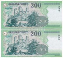 2005. 200Ft 2x sorszámkövetők "FB 4409027 - FB 4409028" T:UNC