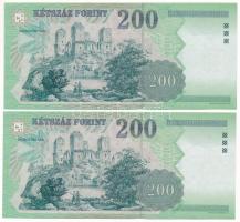 2005. 200Ft 2x sorszámkövetők "FB 3756322 - FB 3756323" T:UNC