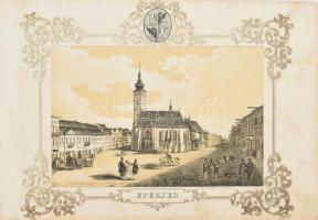 1846 Eperjes (Presov, SK). Litográfia, megjelent Vachot Imre: Magyarföld és népei, Pest 1846. 20x30 cm Enyhén foltos