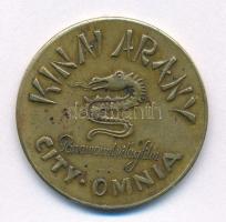 ~1936. "Gary Cooper - Kínai Arany" Cu reklám érem (34mm) T:2 patina