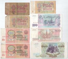 Szovjetunió 1961-1993. 1R-10.000R (8db/5xklf) T:F,VG Soviet Union 1961-1993. 1 Rouble - 10.000 Roubles (8pcs/5xdiff) C:F,VG