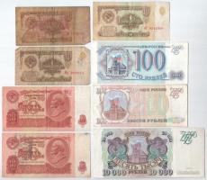 Szovjetunió 1961-1993. 1R-10.000R (8db/5xklf) T:F,VG Soviet Union 1961-1993. 1 Rouble - 10.000 Roubl...