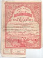 Románia / Bukarest 1922. "Renta Improperietaririi" 5%-os ingatlankölcsön kötvény 20.000L-ről T:F szakadások