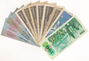 Csehszlovákia 1960-1989. 10K-100K (12db/4xklf) T:F,VG
Czechoslovakia 1960-1989. 10 Korun - 100 Koru...